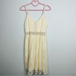 Altar'd State Cream Lace Mini Dress Size Small